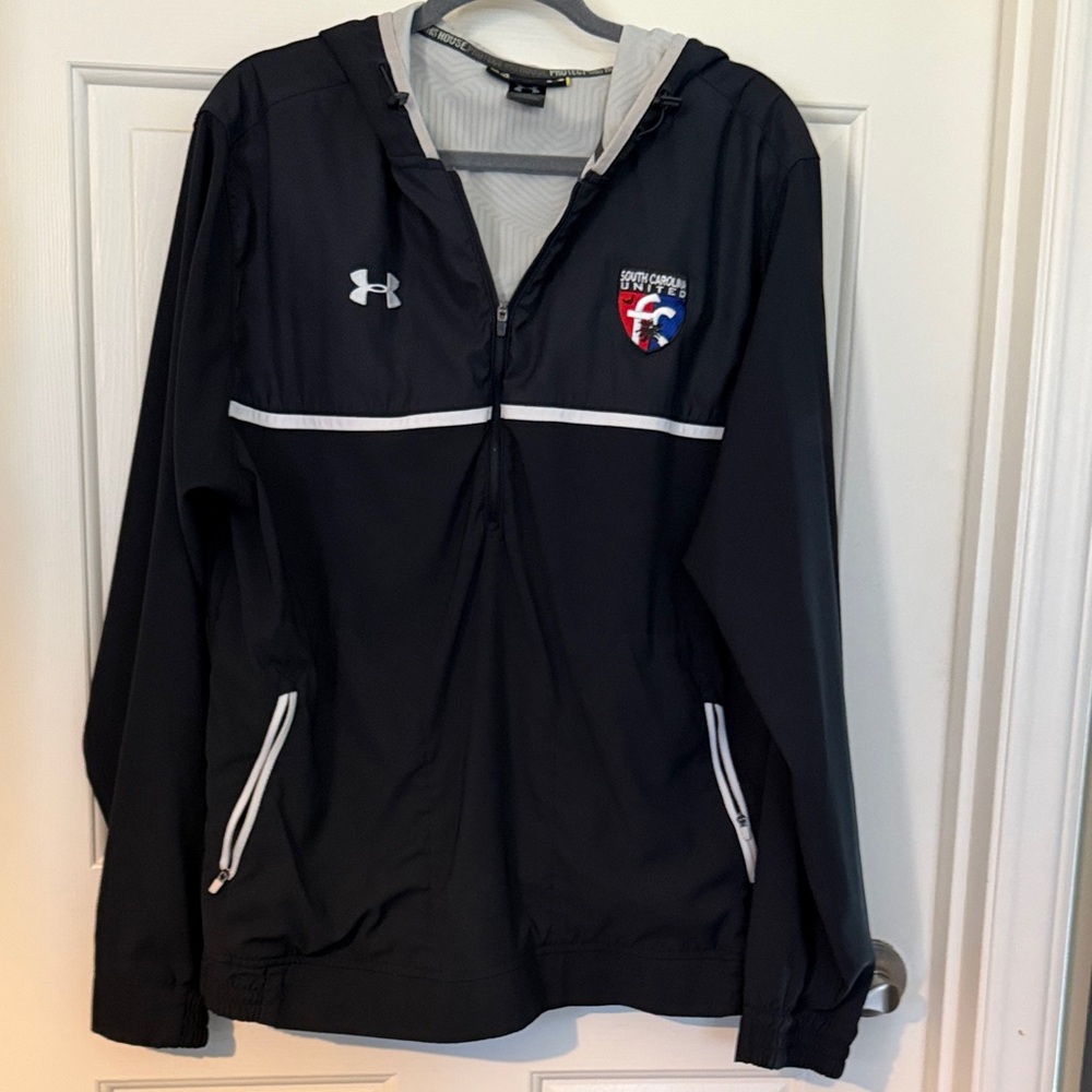 Under Armour Black and White Windbreaker Jacket